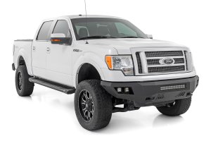 Ford F-150 Running Boards - Side - Rough Country - HD2 Aluminum - Black - '09-'14